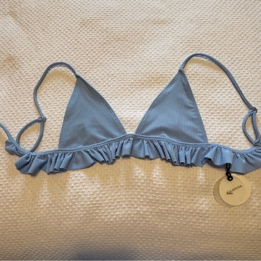 Tularosa Hazel Bikini Swim Top in Sky Blue size Small NWT - Picture 2 of 8